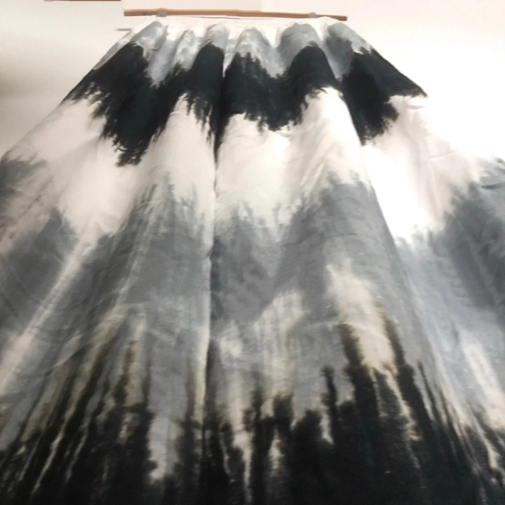 Tie-Dye Wide Leg Pants - Black & Gray - Picture 3 of 11